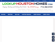 Tablet Screenshot of lookuphoustonhomes.com